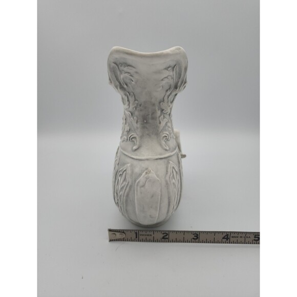 VTG Chase Japan Grey Pitcher Embossed Angel Cherub Planter Vase Victorian - Picture 8 of 12